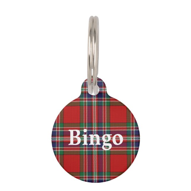 Happy Pet Clan MacFarlane Tartan Plaid Tag (Front)