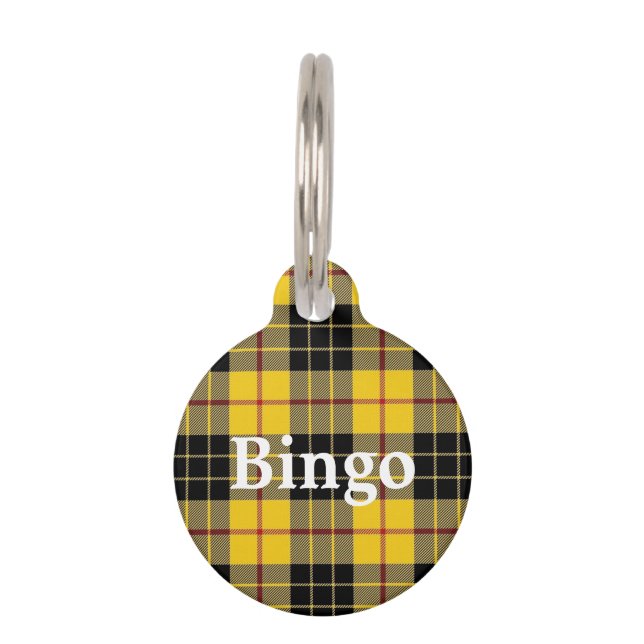 Happy Pet Clan MacLeod Tartan Plaid Tag (Front)