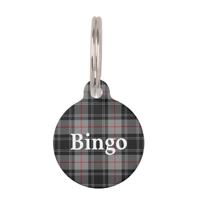 Happy Pet Clan Moffat Tartan Plaid Pet Tag (Front)