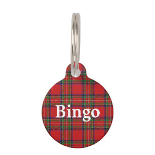 Happy Pet Clan Stewart Tartan Plaid Pet Tag