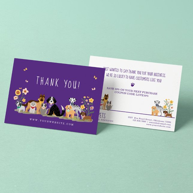 Happy Pet Family Pet Care, Grooming Thank You Postcard (Happy Pet Family Pet Care, Grooming Thank You Postcard)