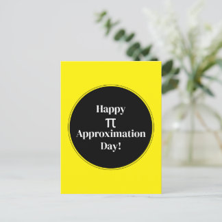 Happy Pi Approximation Day July 22nd Math Nerd Postcard
