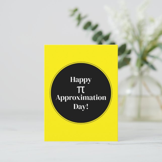 Happy Pi Approximation Day July 22nd Math Nerd Postcard (Standing Front)