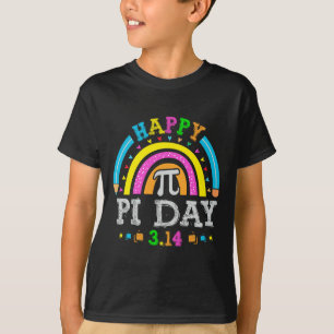 Happy Pi Day 2024 Rainbow Math Lover Teacher Geek T-Shirt