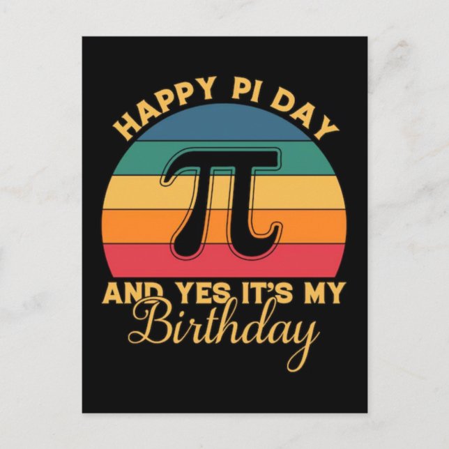 Happy Pi Day 2026 Math Nerd Celebration Holiday Postcard (Front)