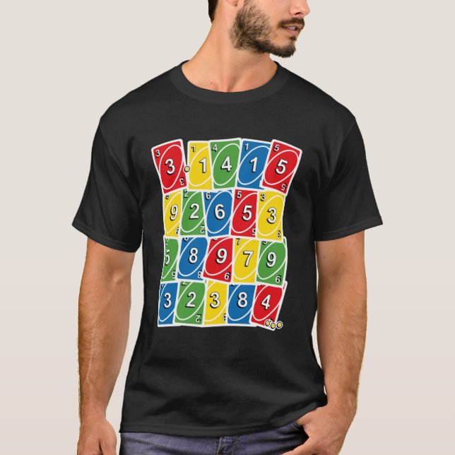 Happy PI Day 314 3 14 Retro Math Card Game T-Shirt (Front)