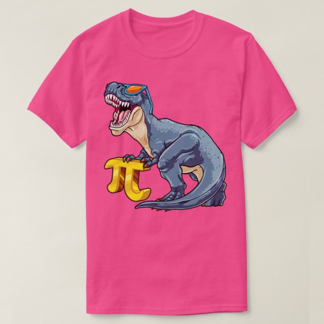 Happy Pi Day 314 Dinosaur T Rex Pi Mathematics Mat T-Shirt (Design Front)