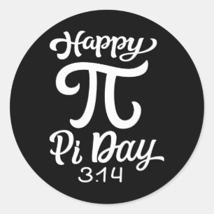 Happy Pi Day 3.14 Math  Classic Round Sticker