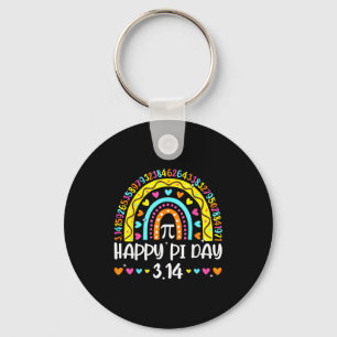 Happy Pi Day 3.14 Number Rainbow Math Geek Teacher Key Ring