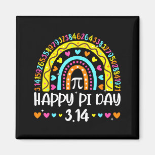 Happy Pi Day 3.14 Number Rainbow Math Geek Teacher Magnet