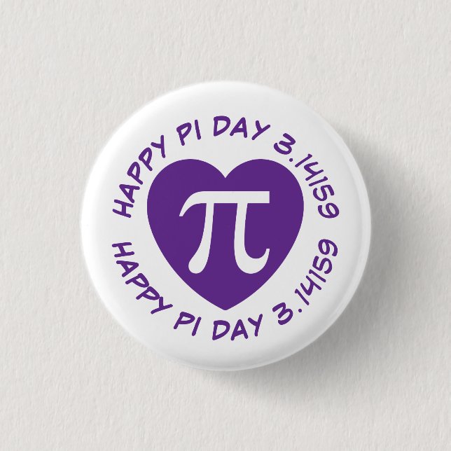 Happy Pi Day 3 Cm Round Badge (Front)