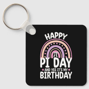 Happy Pi Day And Yes It's My Birthday Math Rainbow Key Ring