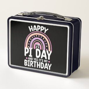 Happy Pi Day And Yes It's My Birthday Math Rainbow Metal Lunch Box