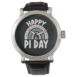 Happy Pi Day Boho Rainbow Math Mathematic Watch