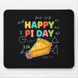 Happy Pi Day Bow Pie Girls Kids 3,14 Pi Number Sym Mouse Pad