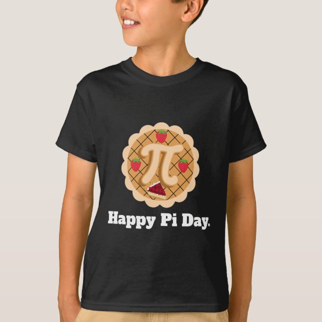Happy Pi Day Cherry Pie Cute 3.14 Boys Kids T-Shirt (Front)
