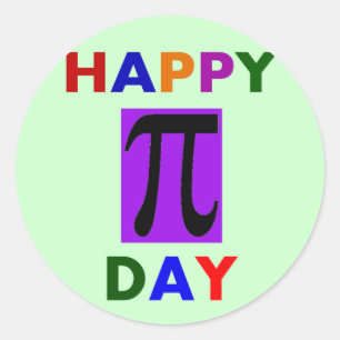 HAPPY PI DAY CLASSIC ROUND STICKER