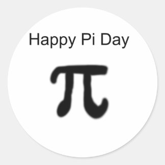 Happy Pi Day Classic Round Sticker