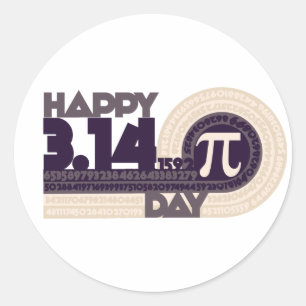 Happy pi Day Classic Round Sticker