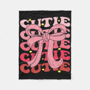 Happy Pi Day Coquette Bow Funny Math Teacher For W Fleece Blanket
