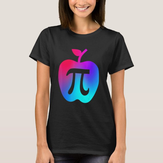 Happy Pi Day Cute Apple Pie 3 14 Funny Science Mat T-Shirt (Front)