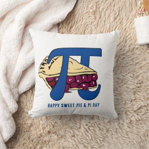 HAPPY PI DAY Fun Sweet Cherry Pie Cushion
