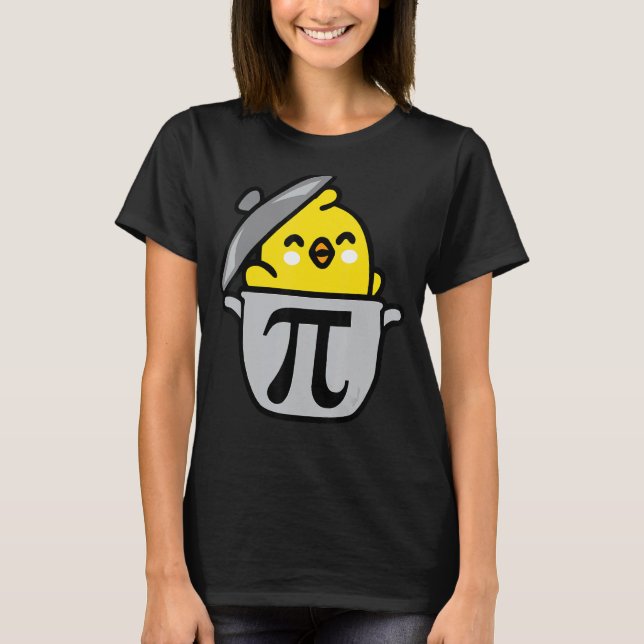 Happy Pi Day Funny Chicken Pot Pie 3.14 Science Ma T-Shirt (Front)
