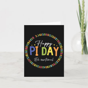Happy Pi Day Funny Math Lover Teacher 3.14 Pi Numb Card
