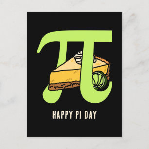 HAPPY PI DAY Key Lime Pie  Postcard