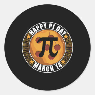 Happy Pi Day March 14 Classic Round Sticker