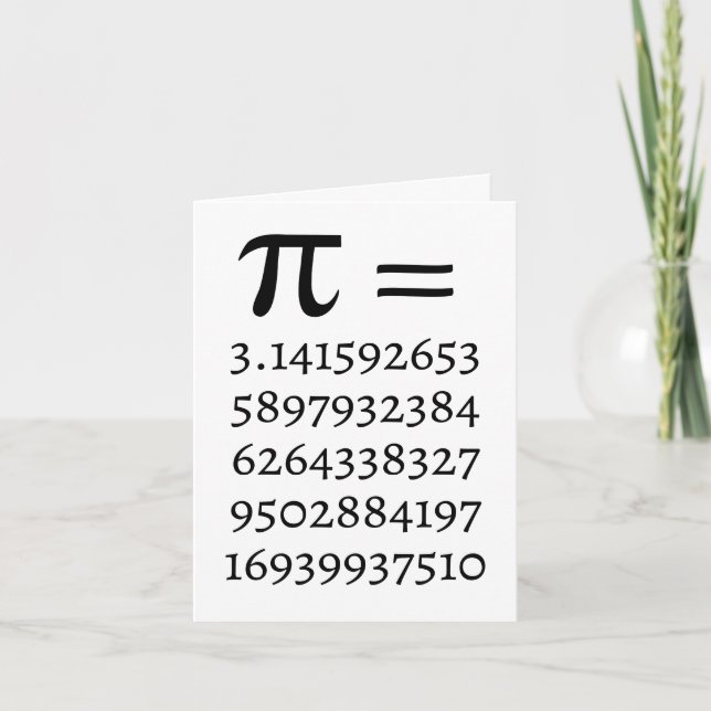 Happy Pi Day Math Lover Greeting Card (Front)