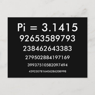 Happy Pi Day - Math / Numbers Postcard