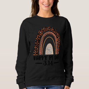 Happy Pi Day Mathematic Math Teacher Leopard Rain Sweatshirt
