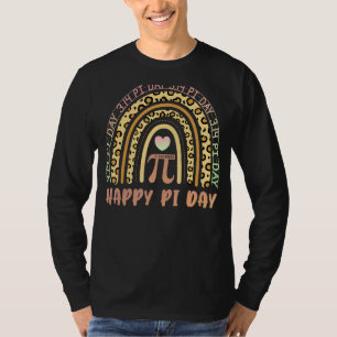 Happy Pi Day Mathematic Math Teacher  Leopard Rain T-Shirt