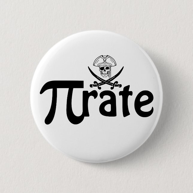 Happy Pi Day | Pi-rate 6 Cm Round Badge (Front)