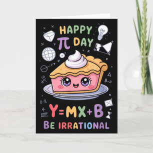 Happy Pi Day Pizza Math Nerd Funny Teacher Men Wom Card