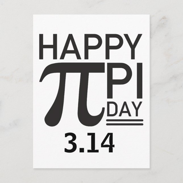 Happy Pi Day Postcard (Front)