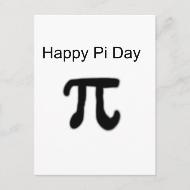 Happy Pi Day Postcard (Front)