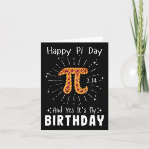 Happy Pi Day Tee Math Geek Birthday Cool Nerd Math Card