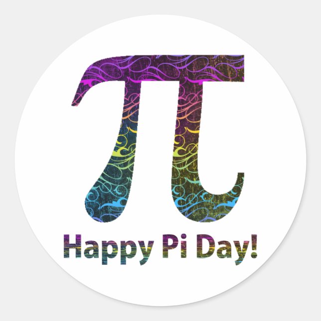 Happy Pi Day Tees and Gifts Classic Round Sticker (Front)