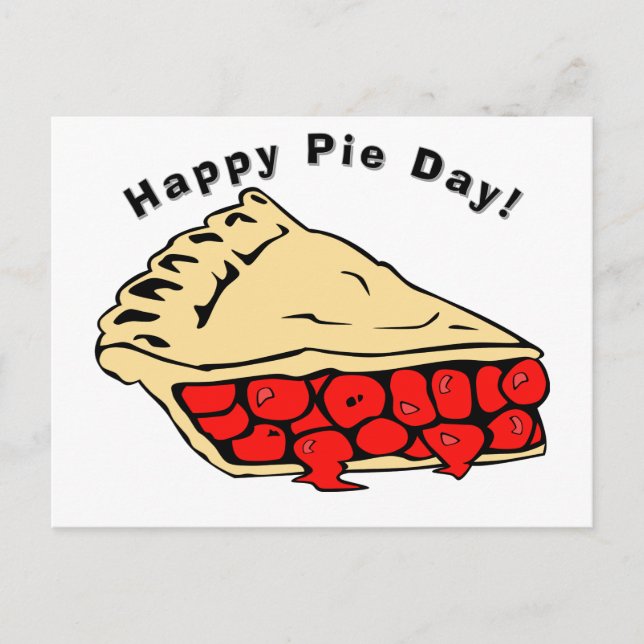 Happy Pie Day - Cherry Pie Postcard (Front)