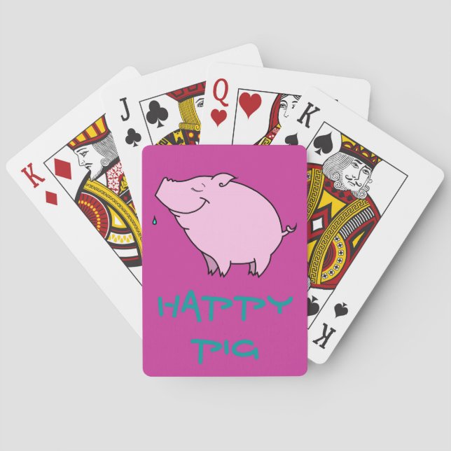 Happy Pig Playing Cards, Standard Index faces Playing Cards (Back)
