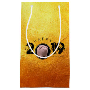 Happy PIg Year 2019 Original 3D gold S Gift Bag 2
