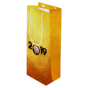 Happy PIg Year 2019 Original 3D golden Wine G Bag