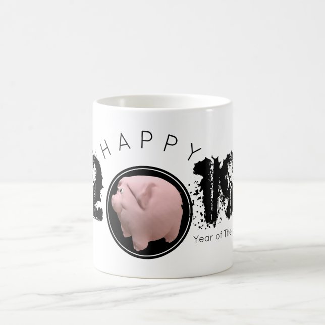 Happy PIg Year Large 2019 Original 3D Mug (Center)