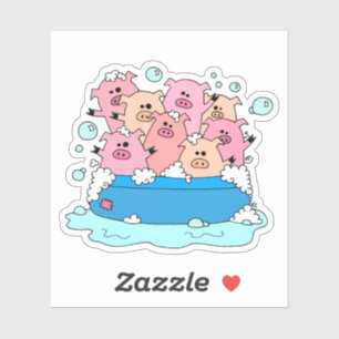 Happy Pigs Laptop Sticker