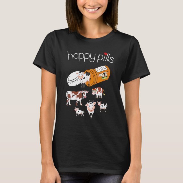 Happy Pills Cow T-Shirt (Front)