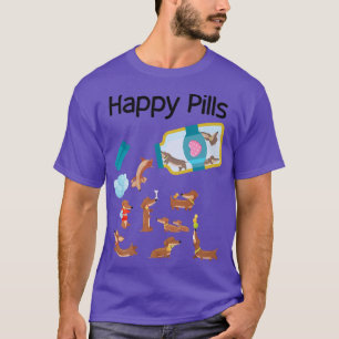 Happy Pills Dachshund Dogs Cute Dachshund Lovers T-Shirt