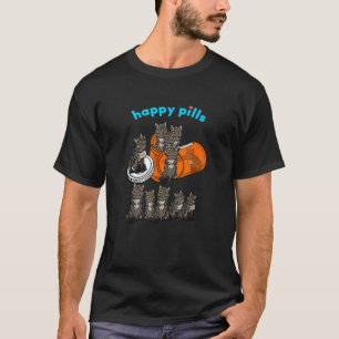 Happy Pills Maine Coon Funny Kitten Feline Cat Lov T-Shirt