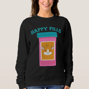 Happy Pills Medication Capsule Guinea Pig Sweatshirt